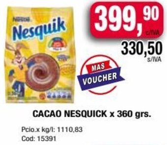 Maxiconsumo CACAO NESQUICK x 360 grs. oferta