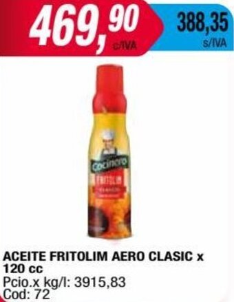 Maxiconsumo ACEITE FRITOLIM AERO CLASIC X 120 cc oferta