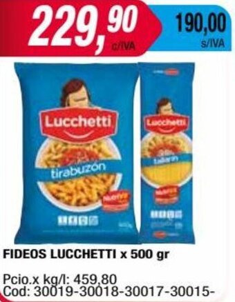 Maxiconsumo FIDEOS LUCCHETTI x 500 gr oferta