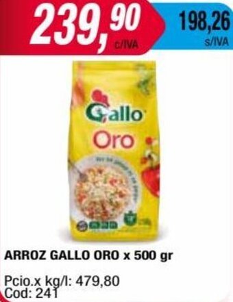 Maxiconsumo ARROZ GALLO ORO x 500 gr oferta