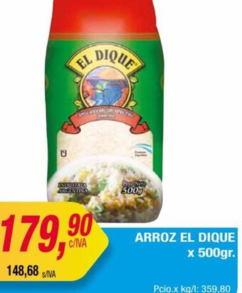 Maxiconsumo ARROZ EL DIQUE x 500gr. oferta