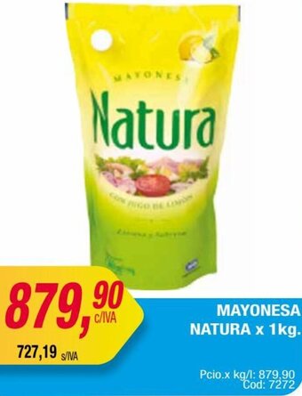 Maxiconsumo MAYONESA NATURA x 1kg. oferta