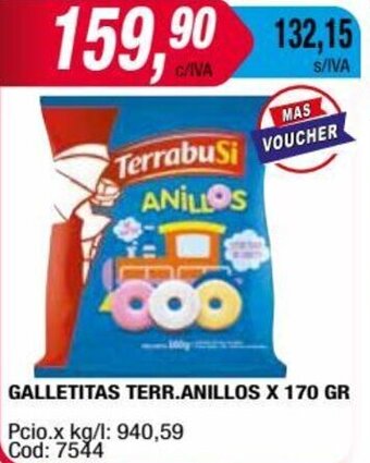 Maxiconsumo GALLETITAS TERR.ANILLOS X 170 GR oferta