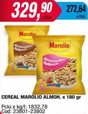 Maxiconsumo CEREAL MAROLIO ALMOH. x 180 gr oferta
