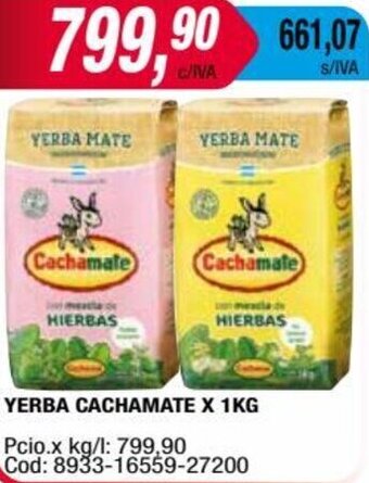 Maxiconsumo YERBA CACHAMATE X 1KG oferta