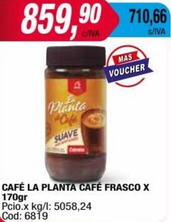 Maxiconsumo CAFÉ LA PLANTA CAFÉ FRASCO X 170gr oferta