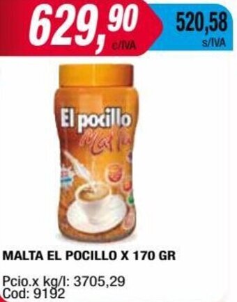 Maxiconsumo MALTA EL POCILLO X 170 GR oferta