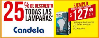 Supermercados DIA Candela Lampara Led 7 Watts Luz Fría x 1 u oferta