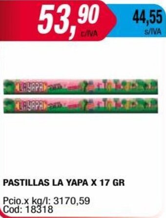 Maxiconsumo PASTILLAS LA YAPA X 17 GR oferta