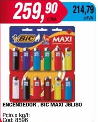 Maxiconsumo ENCENDEDOR. BIC MAXI J6LISO oferta