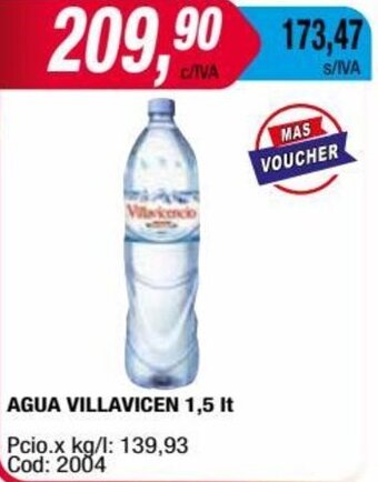Maxiconsumo AGUA VILLAVICEN 1,5 It oferta