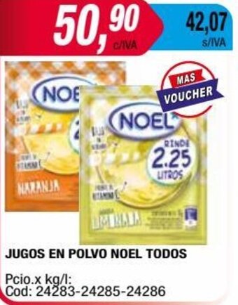 Maxiconsumo JUGOS EN POLVO NOEL TODOS oferta