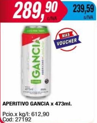Maxiconsumo APERITIVO GANCIA x 473ml. oferta