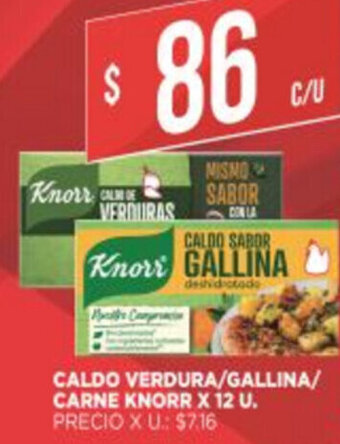 Supermercados DIA Knorr Caldo Verdura/ Gallina/ Carne x 12 u oferta