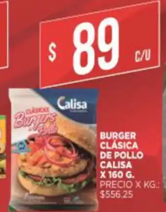Supermercados DIA Calisa Burger Clásica De Pollo x 160g oferta
