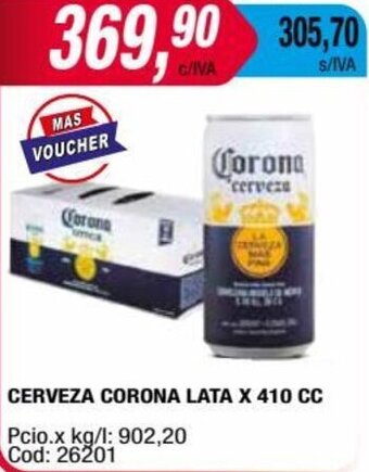 Maxiconsumo CERVEZA CORONA LATA X 410 CC oferta