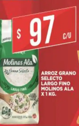 Supermercados DIA Molinos Ala Arroz Grano Selecto Largo Fino x 1kg oferta