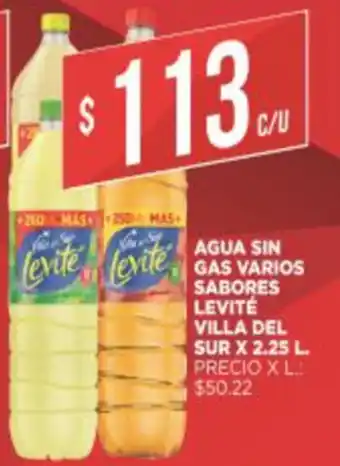 Supermercados DIA Levite Villa Del Sur Agua Sin Gas Varios Sabores x 2.25 L oferta