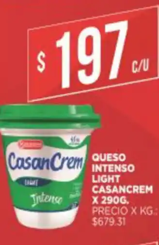 Supermercados DIA Casancrem Queso Intenso Light x 290g oferta