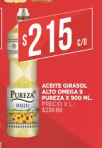 Supermercados DIA Pureza Aceite Girasol Alto Omega 9 x 900ml oferta