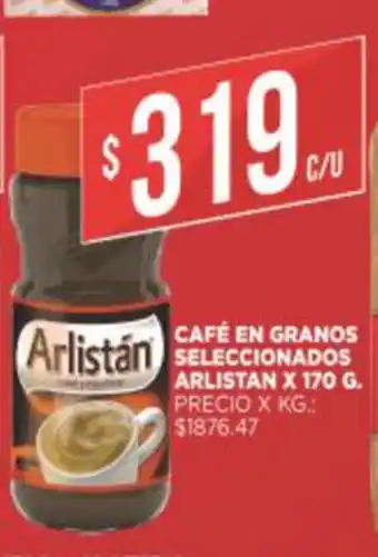 Supermercados DIA Arlistán Café En Granos Seleccionados x 170g oferta