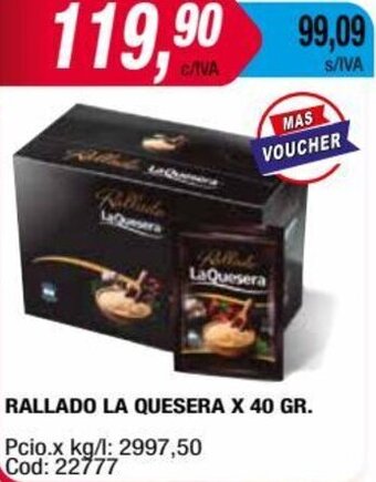 Maxiconsumo RALLADO LA QUESERA X 40 GR. oferta