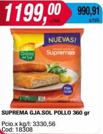 Maxiconsumo SUPREMA GJA.SOL POLLO 360 gr oferta