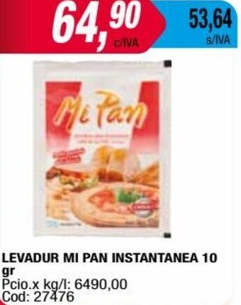 Maxiconsumo LEVADUR MI PAN INSTANTANEA 10 gr oferta