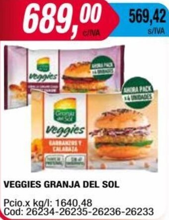 Maxiconsumo VEGGIES GRANJA DEL SOL oferta
