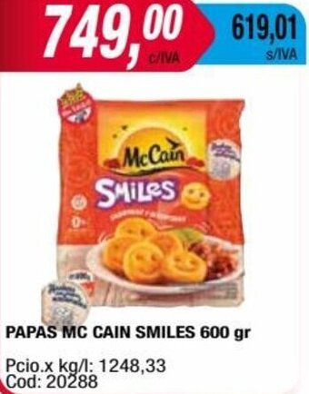 Maxiconsumo PAPAS MC CAIN SMILES 600 gr oferta