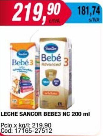 Maxiconsumo LECHE SANCOR BEBE3 NC 200 ml oferta