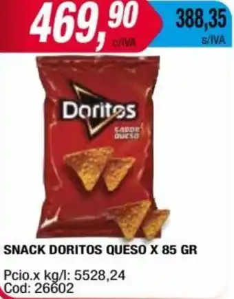Maxiconsumo SNACK DORITOS QUESO X 85 GR oferta