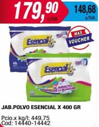 Maxiconsumo JAB.POLVO ESENCIAL X 400 GR oferta