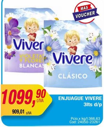 Maxiconsumo ENJUAGUE VIVERE 3lts d/p oferta