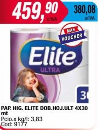Maxiconsumo PAP. HIG. ELITE DOB.HOJ.ULT 4X30 mt oferta