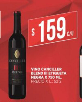 Supermercados DIA Vino Canciller Blend III Etiqueta Negra x 750ml oferta