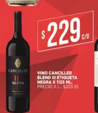 Supermercados DIA Canciller Vino Blend III Etiqueta Negra x 1125 ml oferta