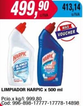 Maxiconsumo LIMPIADOR HARPIC x 500 ml oferta