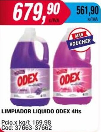 Maxiconsumo LIMPIADOR LIQUIDO ODEX 4lts oferta