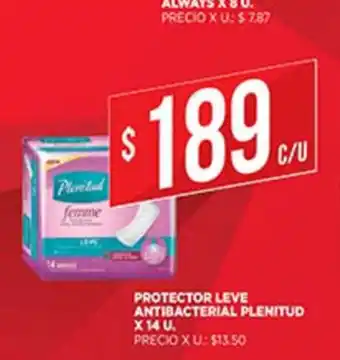 Supermercados DIA Plenitud Protector Leve Antibacterial x 14 u oferta