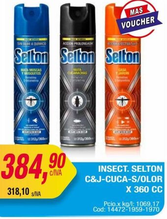Maxiconsumo INSECT. SELTON C&J-CUCA-S/OLOR X 360 CC oferta