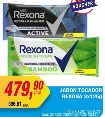 Maxiconsumo JABON TOCADOR REXONA 3x125g oferta