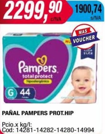 Maxiconsumo PAÑAL PAMPERS PROT.HIP oferta