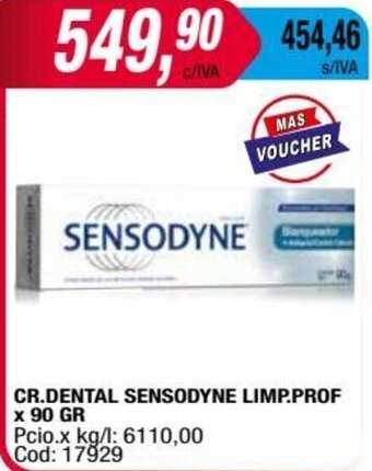 Maxiconsumo CR.DENTAL SENSODYNE LIMP.PROF x 90 GR oferta
