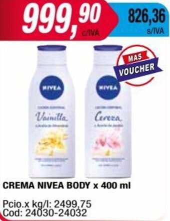 Maxiconsumo CREMA NIVEA BODY x 400 ml oferta