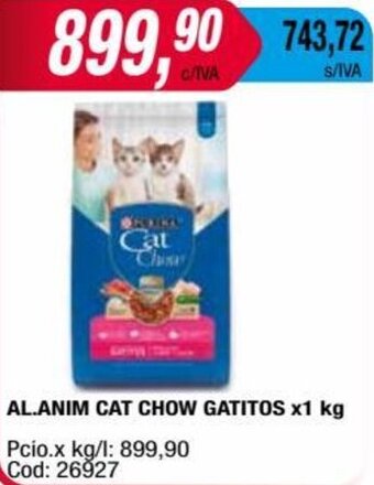 Maxiconsumo AL.ANIM CAT CHOW GATITOS x1 kg oferta