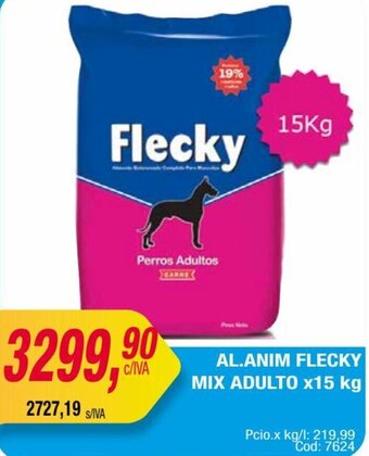 Maxiconsumo AL.ANIM FLECKY MIX ADULTO x15 kg oferta