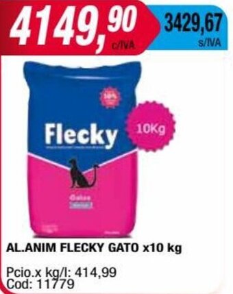 Maxiconsumo AL.ANIM FLECKY GATO x10 kg oferta