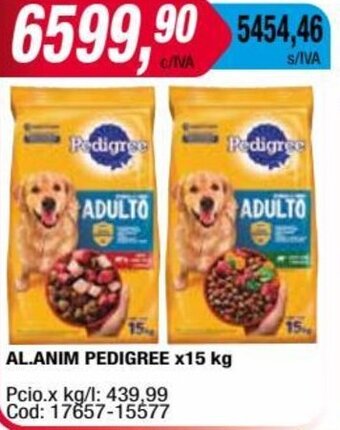 Maxiconsumo AL.ANIM PEDIGREE x15 kg oferta