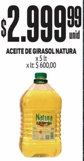 Makro ACEITE DE GIRASOL NATURA x 5 lt oferta